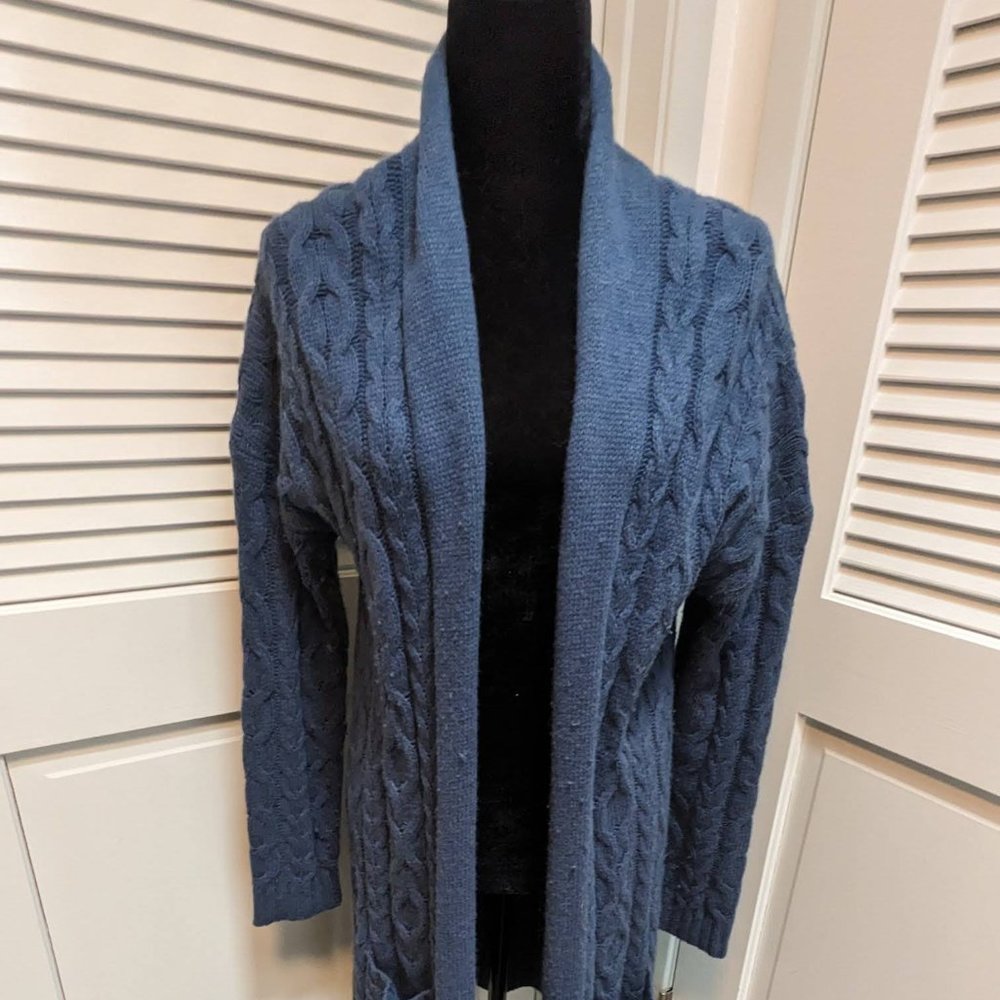 Women's LAUREN Ralph Lauren Blue Coat Sweater Size L/XL
